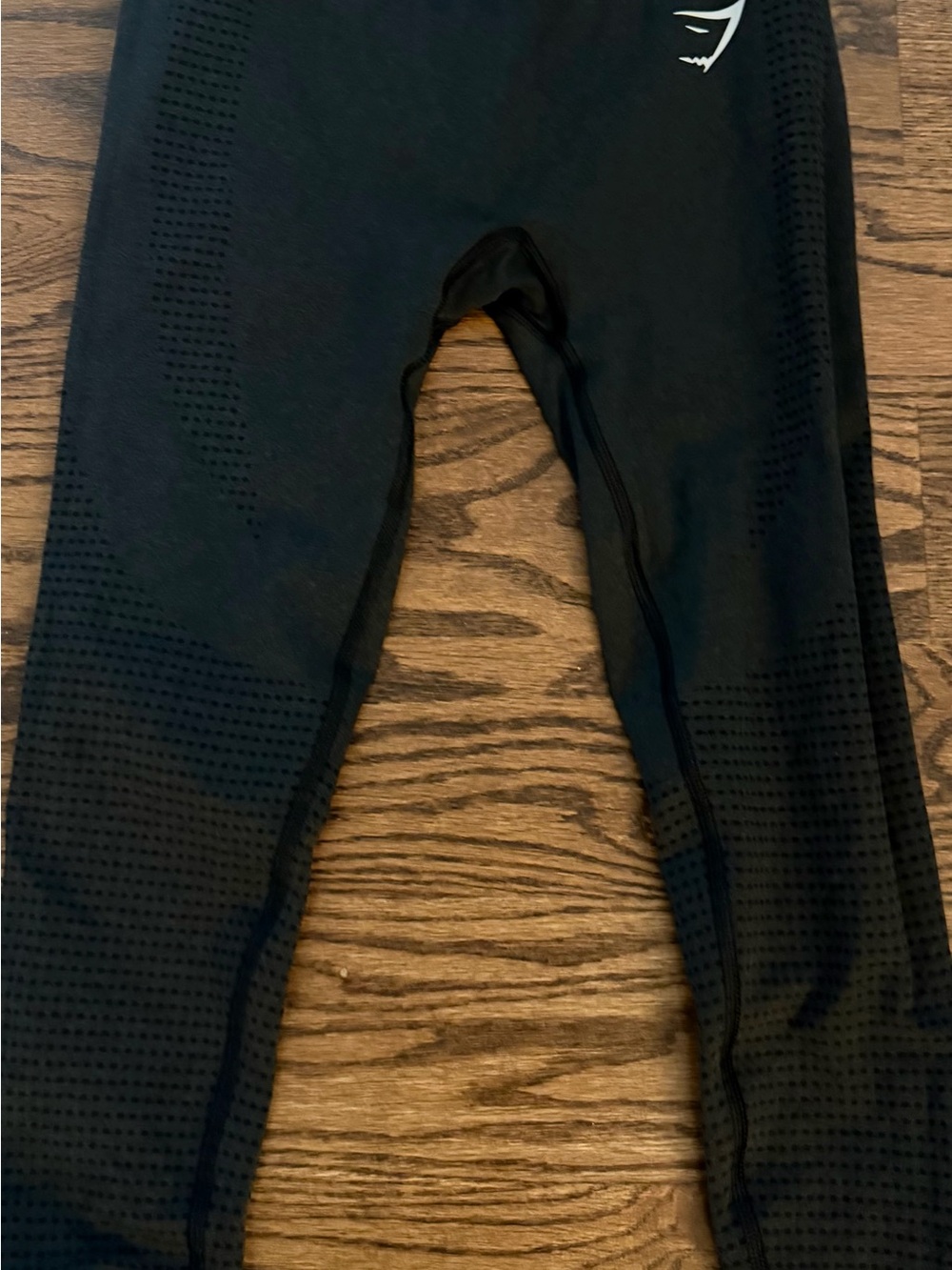 Gymshark Kids Black Seamless Leggings with Subtle Vent Texture